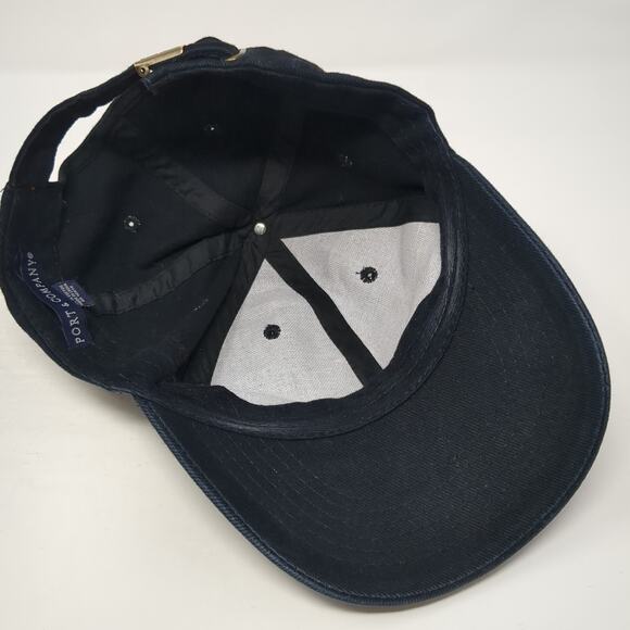 Port & Company Slideback Baseball Cap Black One Size Adjustable Vented Holes - Picture 7 of 9